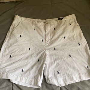 White polo Ralph Lauren shorts worn once size 42